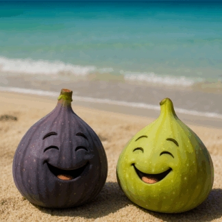 Feigen im sand am strand