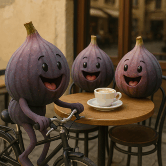 Feigen treffen sich in einem café