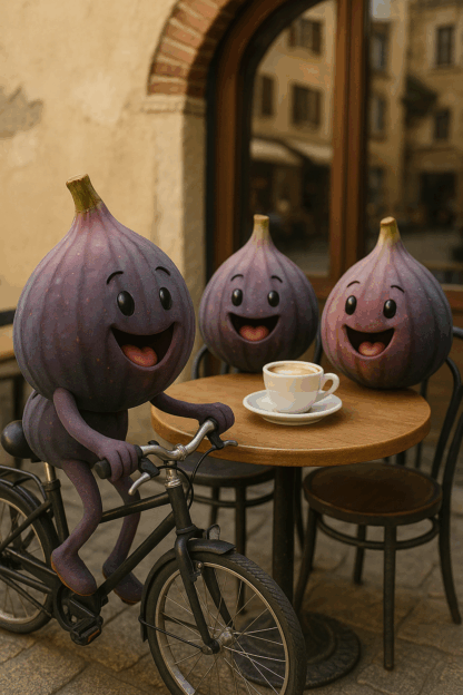Feigen treffen sich in einem café
