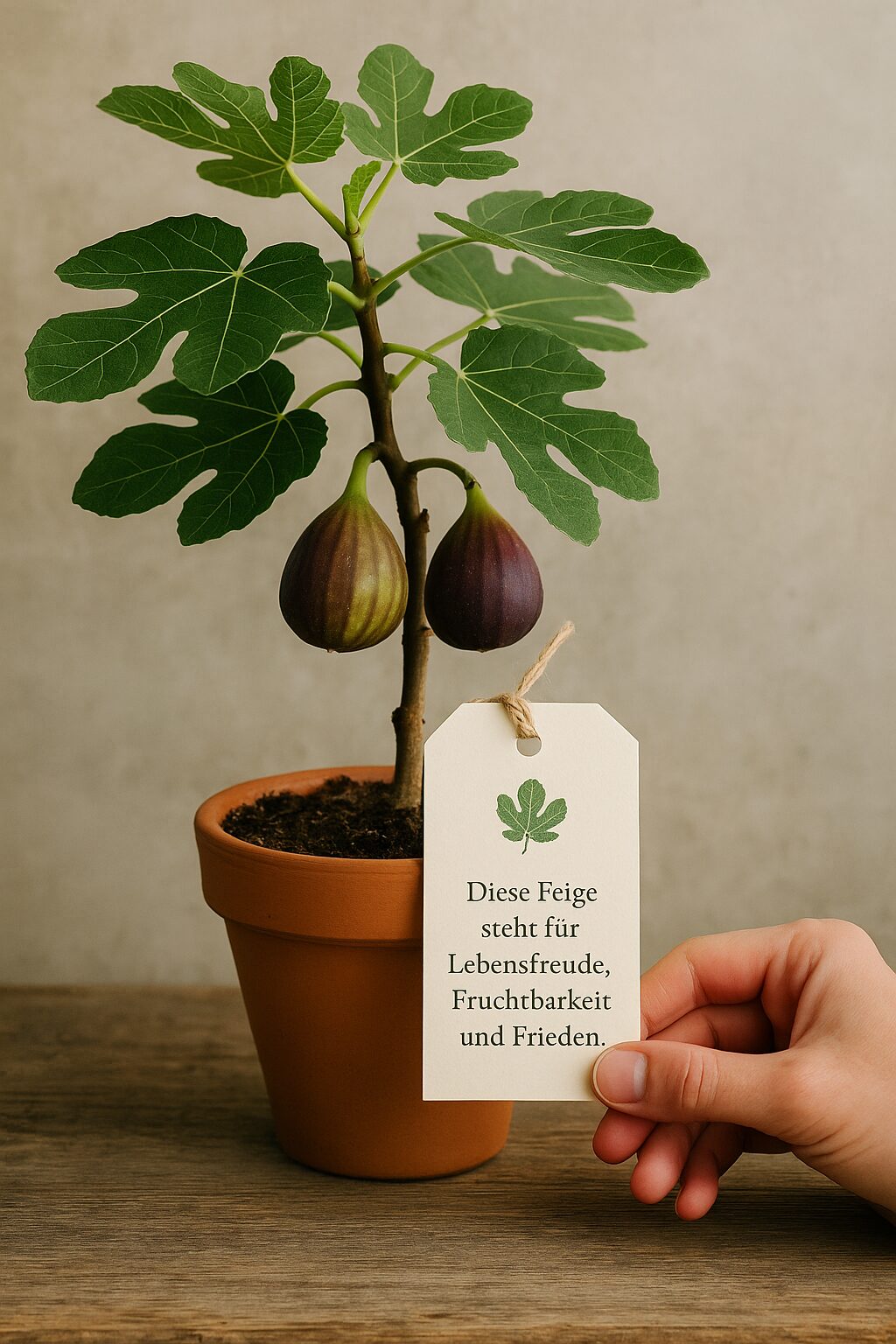 🎁 Geschenkideen mit Topf-Feigenbäumen 1 Feigenbaum als geschenk der freude