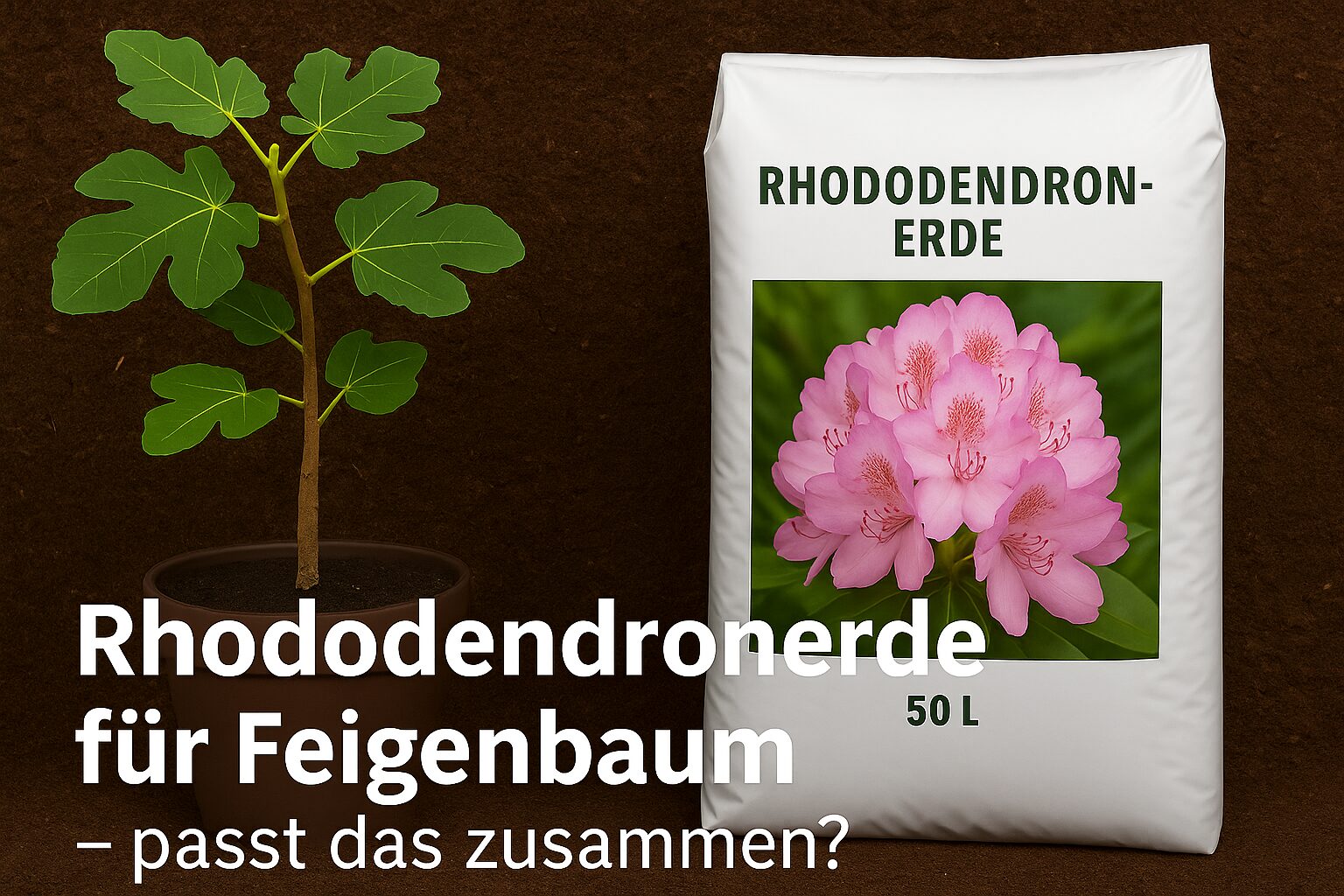 Feigen und rhododendronerde